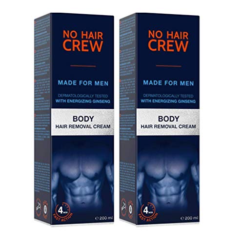 2 X No Hair Crew Crema Depilatoria Corpo Di Prima Qualità Per Uomo (2 X 200 Ml)