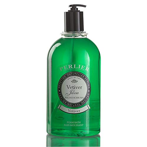 Perlier Ricette Naturali, Bagno Schiuma Vetiver Di Java, Verde, Legno Di Sandalo, 3000 Millilitro