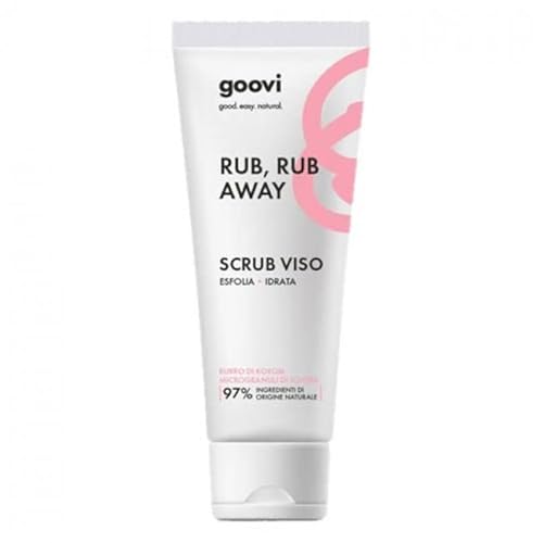 Goovi Rub Rub Away Scrub Viso Esfoliante Idratante Con Burro Di Kokum E Olio Di Cotone, Formato Da 75 Ml