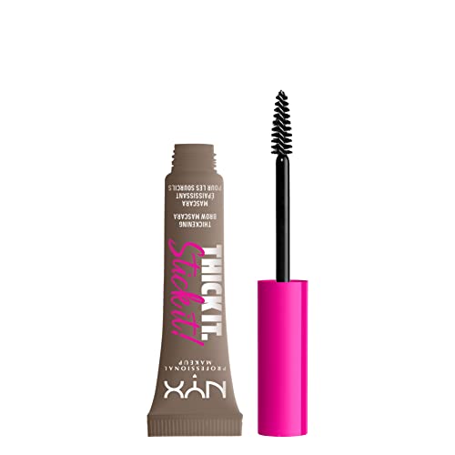 Nyx Professional Makeup Thick It. Stick It! Mascara Per Sopracciglia, Colore E Infoltisce Per 16H Di Durata, Taupe