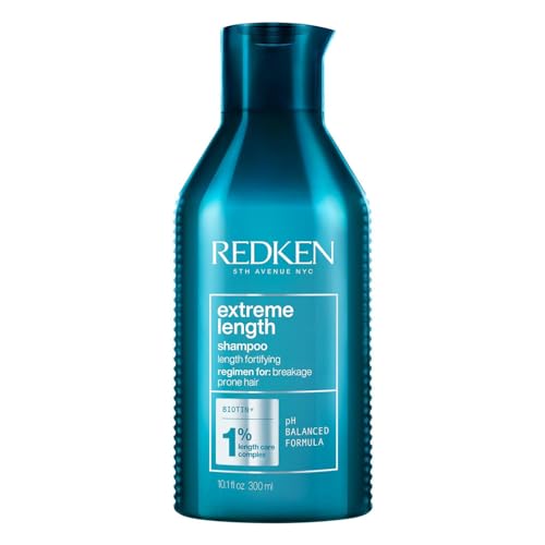 Redken Shampoo Professionale Extreme Length, Fortificante Per Capelli Danneggiati, 300 Ml