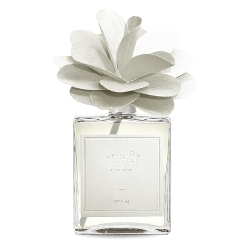 Muha' | Profumatore Per Ambienti Flower Diffuser, Fragranza Iris Cipriato, Diffusore Ambiente Con Fiore In Legno Di Betulla, Formato Da 500 Ml
