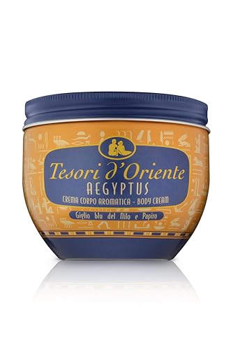 Tesori D'Oriente - Crema Corpo Profumata Aegyptus Con Olio Di Mandorle, Texture Morbida Che Nutre La Pelle, Note Speziate, Azione Rigenerante, 300Ml