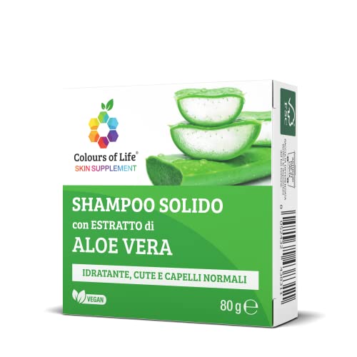 Colours Of Life Skin Supplement - Shampoo Solido Aloe Vera, 80 G