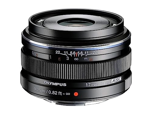 Olympus M.Zuiko Digital Obiettivo 17Mm 1:1.8, Micro Quattro Terzi, Per Fotocamere Om-D E Pen, Nero