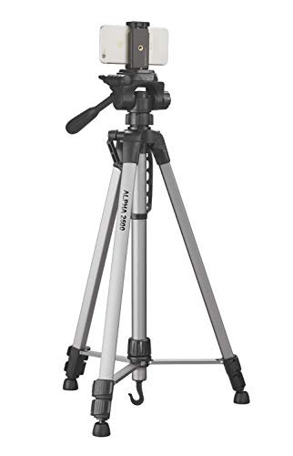 Cullmann - 52126 - Treppiede Mobile Alpha 2500 Con Supporto Per Smartphone E Testa A 3 Vie (Altezza D'Estensione 165 Cm, Misura Pacco 67 Cm, Capacità 