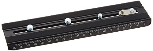 Manfrotto 357Plong Piastra Per Testa Con Attacco Rapido 1/4"-3/8"Per Video, In Alluminio, Nero