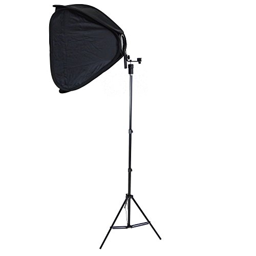 Dynasun Kit Sb1009 60X60Cm Xl Softbox Quadrangolare Pieghevole Portatile Professionale Easyfolder Con Cavalletto Stativo W803 220Cm Con Slitta Hot Sho
