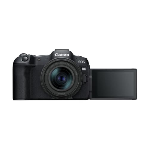 Canon Eos R8 Full Frame Mirrorless + Rf 24-50 F/4,5-6,3 (24,2 Mp,- Fino A 40Fps, Digic X, Video 4K Uhd Fino 60P, Dual Pixel Cmos Auto Focus Ii, Displa