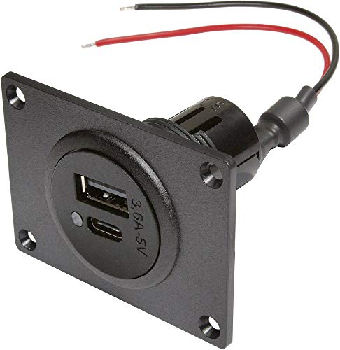 Procar 67342000 - Doppia Presa Power Usb-C/A, Colore: Nero
