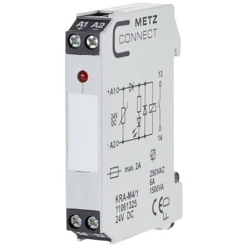 Metz Connect Blocchetto Di Accoppiamento 24 V/Ac (Max), 1 Chiusura 11061325, 1 Pezzo.