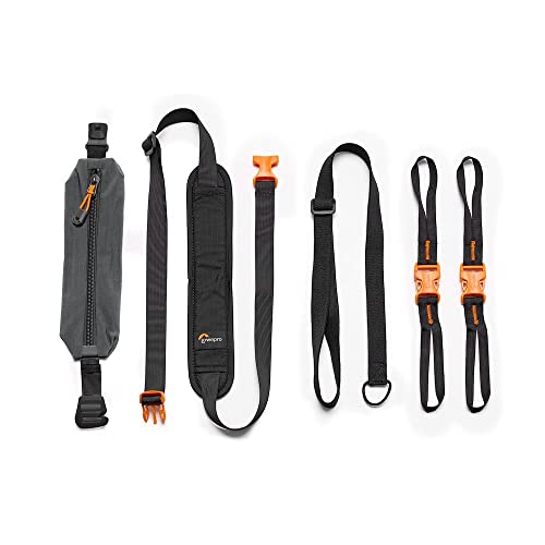 Lowepro Gearup Kit Di Cinghie Per Accessori - Compatibile Con Tutte Le Gearup Camera Box - Configurazioni Di Trasporto Multiple, Nero