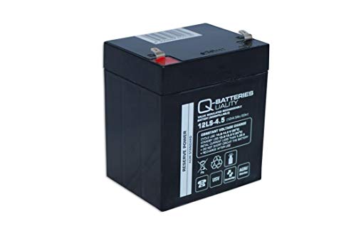 Q-Batteries 12Ls-4.5 - Batteria Al Piombo In Tessuto Non Tessuto, 12 V, 4,5 Ah