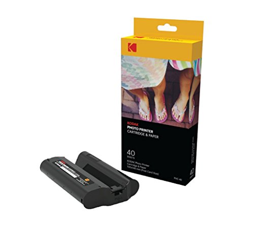Kodak Cartuccia Di Ricarica Per Stampante Fotografica Kodak Dock Wi-Fi Phc E Carta Fotografica, Confezione Da 40