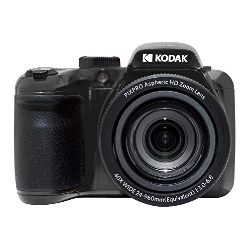 Kodak Pixpro Astro Zoom Az405-Bk - Fotocamera Digitale Da 20 Mp, Con Zoom Ottico 40X, Grandangolare Da 24 Mm, Video Full Hd 1080P E Lcd Da 3" (Nero)