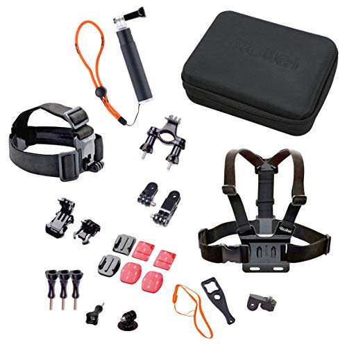 Accessori Per Rollei Actioncam Set Outdoor I Set 23 Pezzi I Ideale Per Arrampicata, Escursioni E Altre Attività All'Aperto I Per Rollei Actioncams E G