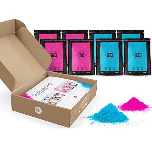 Polvo Holi- Pack Baby Shower - Revela El Sexo Del Bebé. (Rosa E Blu)