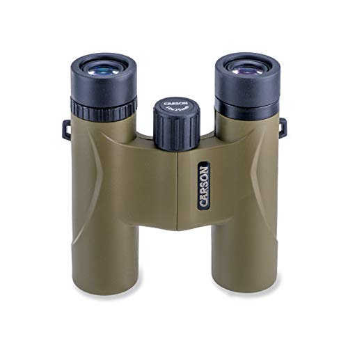 Carson Stinger - Binocolo Compatto, 10 X 25 Mm, Per Bird Watching, Caccia E Viaggi, M, Colore: Verde Oliva
