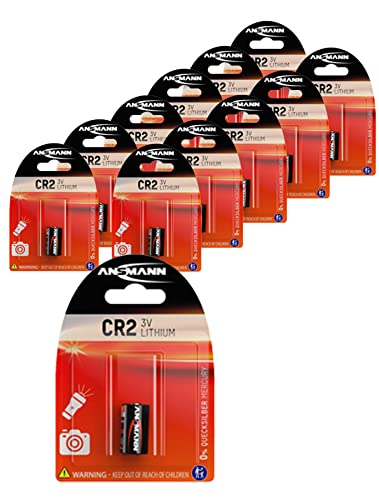 Ansmann Lithium-Batterie Cr2 / 3V - (12X) - Per Macchine Fotografiche - Supporta Temperature Tra -20°C A +65°C - 800Mah – 3V