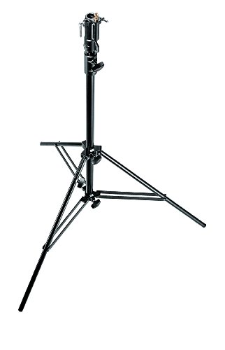 Manfrotto 008Bu Stativo Di Livellamento Con Gamba Serie Junior, Massima Capacità Di Carico 15 Kg, Massima Altezza 212 Cm Per Luci, 2 Sezioni, In Allum