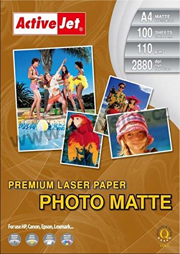 Activejet Laser Premium Matte Photo A4 Opaco Bianco Carta Fotografica