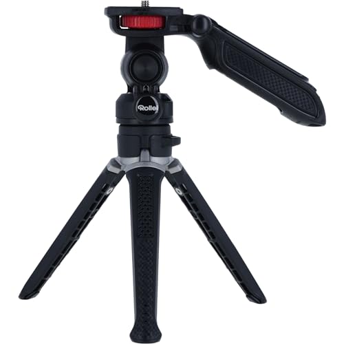 Rollei Creator Grip - Ministativo: Treppiede Flessibile 3 In 1 Per Scatti Di Prima Classe Con Testa Girevole A 360°, Supporto Per Fotocamera Compatta