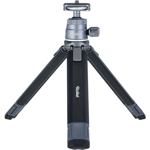 Rollei Pocket Pod – Alluminio Robusto, Testa A Sfera Precisa, Altezza Regolabile, Compatto E Leggero: Il Tuo Compagno Per Un Supporto Stabile E Un Pos
