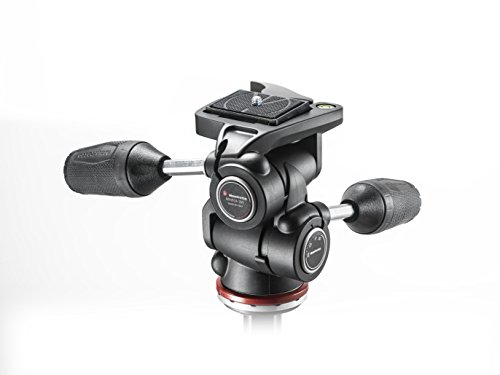 Manfrotto Mh804-3W, Mk Ii Testa A 3 Vie In Adapto Con Leve Richiudibili, Controllo Assi Indipendente, Manopole Ergonomiche In Gomma, Per Reflex, Csc,