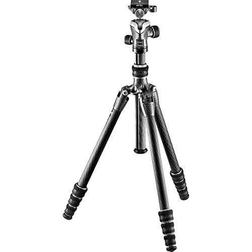 Gitzo Gk0545T-82Tqd Traveler Treppiede Con Testa A Sfera Centrale, Ultra Compatto, Ripiegabile E Leggero, Colonna Corta Per Inquadrature Raso Terra In