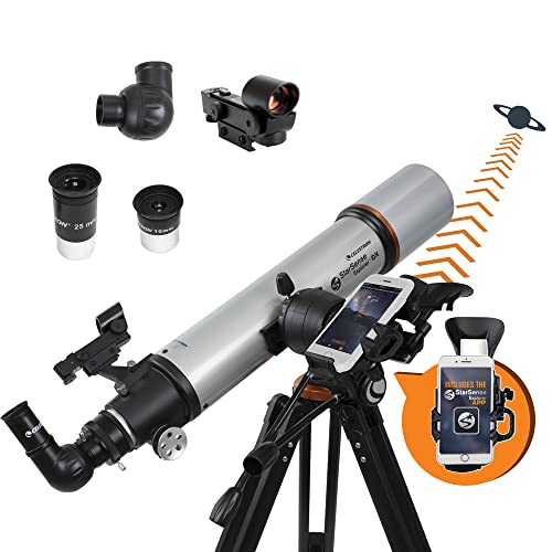 Celestron 22460 Telescopio Rifrattore Starsense Explorer Dx 102Az Con Applicazione Per Smartphone, Compatibile Con Iphone/Android, Grigio