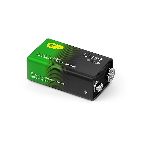 Gp Batteries Ultra Plus, Batteria A Blocco 9 V, Manganese Alcalino, 9 V, 1 Pezzo
