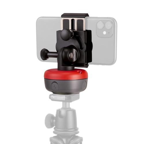 Joby Spin Kit Attacco Smartphone, Testa Elettronica Bluetooth, Motion Control, Base Panoramica Motorizzata Smartphone, Video Panoramici, Vlogging, Con