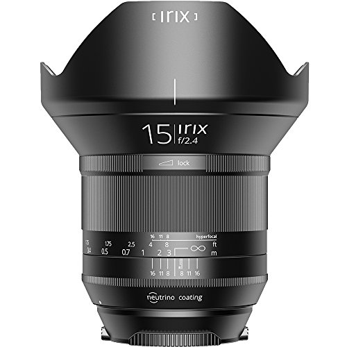 Irix - Obiettivo Ultragrandangolare Blackstone 15 Mm F2,4 (Filettatura Filtro 95 Mm, Pieno Formato, Scritte Illuminate, Anello Messa A Fuoco Ottimizza