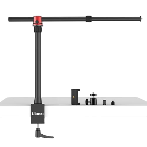 Ulanzi Mt-88 Treppiede Da Tavolo Per Fotocamera Con Testa Panoramica 360°, Supporto Webcam 1/4" Per Fotocamera Dslr, Luce Anulare, Live Streaming, Reg