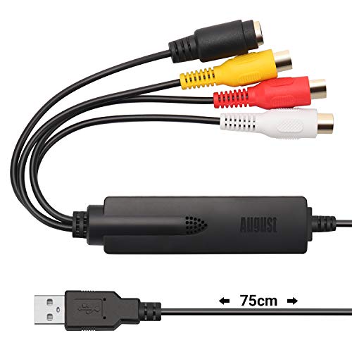Video Grabber Vhs A Dvd Scheda Di Acquisizione Video Usb - August Vgb350 Convertitore Video Analogico Digitale Compatibile Con Windows, Supporta Secam