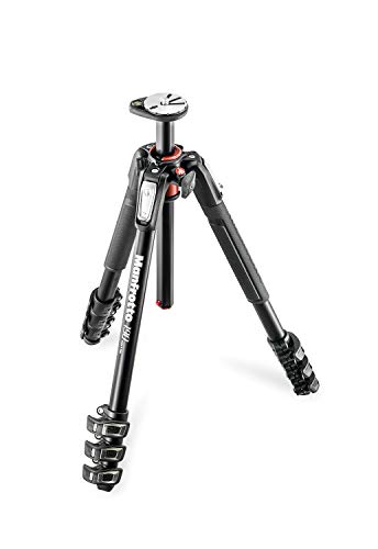 Manfrotto Mt190Xpro4 Treppiede Foto, Colonna Posizionabile A 90°, 4 Sezioni In Alluminio, Nero/Antracite