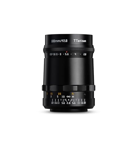 Ttartisan Lente Con Corpo In Metallo F2.8 (Bubble Bokeh) Da 100 Mm, Compatibile Con Attacco Leica M, Colore: Nero