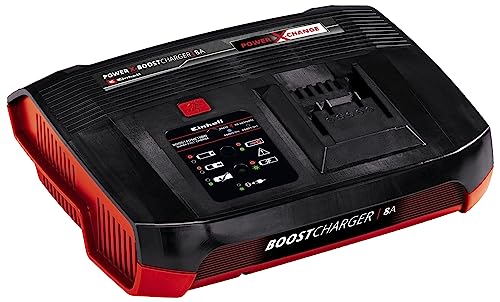 Einhell Power X-Boostcharger 8A Power X-Change (Li-Ion, Per Tutte Le Batterie Power X-Change, Modalità Boost Per Una Ricarica Più Veloce, Indicatore D