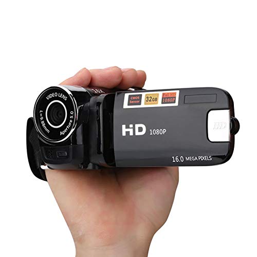 Diyeeni Videocamera Portatile 1080P Fhd 16X Zoom Digitale, Fotocamera Digitale Dv Trabar Con Sensore Coms, Altoparlante Incorporato, Schermo Rotante 2