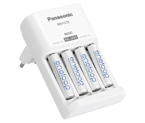 Panasonic Basic Bq-Cc51 + 4X Eneloop Aa Caricatore Nimh Micro (Aaa), Mignon (Aa)