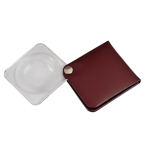 Eschenbach Optik Lente D'Ingrandimento Classica, Ingrandimento 3,5 X, Diametro Lente 60 Mm, Custodia In Pelle Quadrata, Rosso Carminio