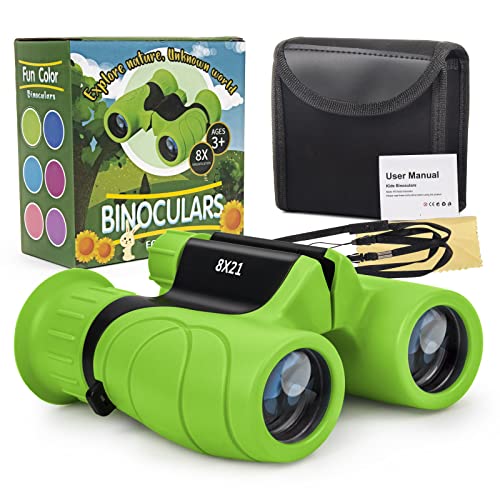 Asomi Binocolo Per Bambini, Ingrandimento 8X21, Regalo Per Ragazzi E Ragazze, Binocolo Compatto Antiurto Per Birdwatching, Escursionismo, Campeggio, S