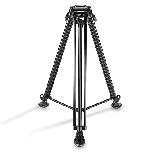 Stand Per Treppiede Telescopico Proaim 75 Mm Con Scarpe Per Treppiede Per Cursore, Braccio/Gru, Videocamera Dslr E Testa Fluida. Carico Utile Fino A 3