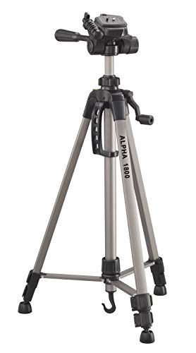 Cullmann - 52118 - Alpha 1800 Treppiede Mobile Con Supporto Per Smartphone (Altezza Di Estensione 140 Cm, Misura Dell'Imballaggio 56 Cm, Con Testa A 3