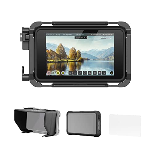 Smallrig Kit Gabbia Per Atomos Ninja V/Ninja V+, Fornito Con Gabbia Per Monitor, Tettuccio Parasole E Custodia In Silicone - 3788