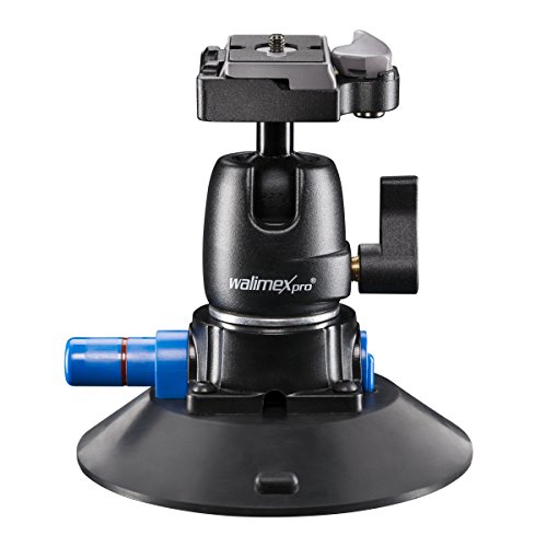 Walimex Pro Saugnapf-Stativ Inkl. Kugelkopf Für System- Und Dslr Kameras, 20317, Schwarz, Blau
