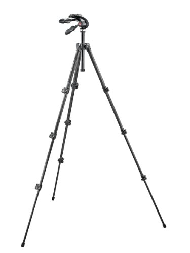 Manfrotto Mk293C4-D3Q2 Serie 290 Kit Cf, 4 Sezioni E Testa Pieghevole A 3 Movimenti, Nero