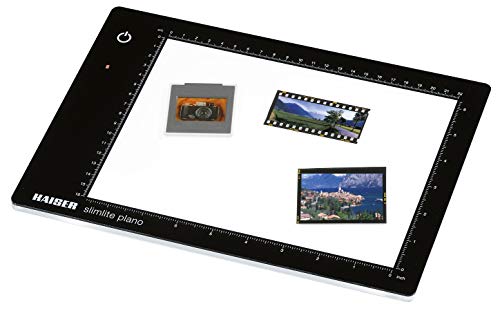 'Kaiser Fototechnik 2453 Piastra Di Lampadine Led "Slimlite Plano, 5000 K, Dimmerabile, Di Alimentazione E Funzionamento A Batteria, Superficie Lumino