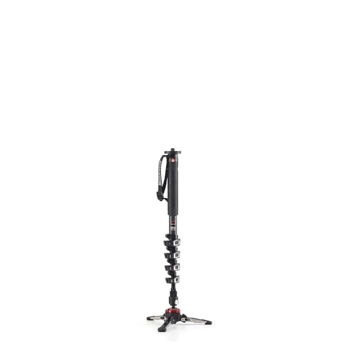Manfrotto Xpro, Monopiede Per Videocamera Con 5 Sezioni, Nero, In Fibra Di Carbonio