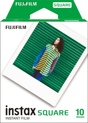 Fujifilm Instax Square, Film Pellicola Istantanea, Formato Quadrato, 62X62 Mm, Confezione Da 10 Foto